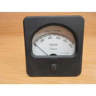 Simpson Model 27 Meter 27 0-1000 DC Volts W Resistor