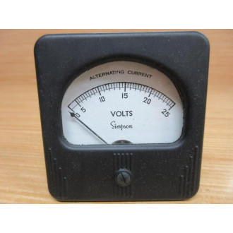 Simpson Model 57 Meter 57 0-25 AC Volts