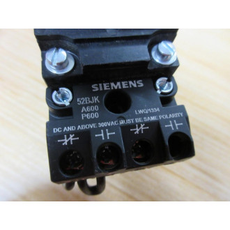 Siemens 52PT6DBA Illuminated Push Button W 52AAF, 52BJK - New No Box