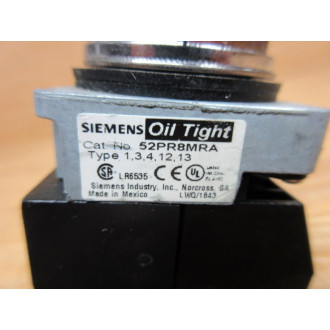 Siemens 52PR8MRA Illuminated Push Button W 52AAIM2, 52BJK - New No Box