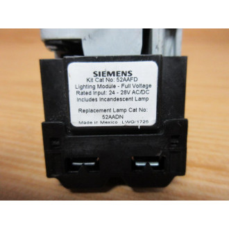Siemens 52PP2D2A PushPull Button Red, W52AAFD, 52BJK