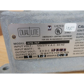 Dual-Lite XPB-75P Emergency Lighting Unit XPB75P GUB-21A Enclosure Only - Used