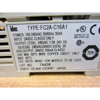 IDEC FC2A-C16A1 Programmable Logic Controller FC2AC16A1