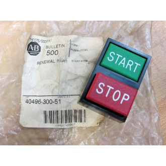 Allen Bradley 599-PB02 Holder 40193-415-53 40496-300-51 StartStop Button Only