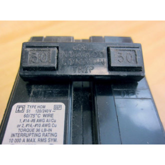 Square D HOM 2P 30A Circuit Breaker ZZ6682 - Used