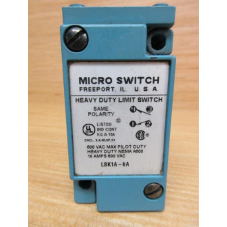 Micro Switch LSK1A-8A Honeywell Limit Switch LSK1A8A WO Actuator - New No Box
