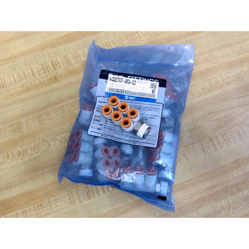 SMC KQ2ZT07-36S-X2 38" 6-Way Banjo Fitting KQ2ZT0736SX2 (Pack of 10) - New No Box