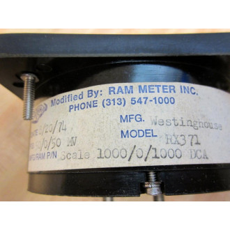 Weschler RX-371 4.5" Panel Meter RX371 100001000 DCA