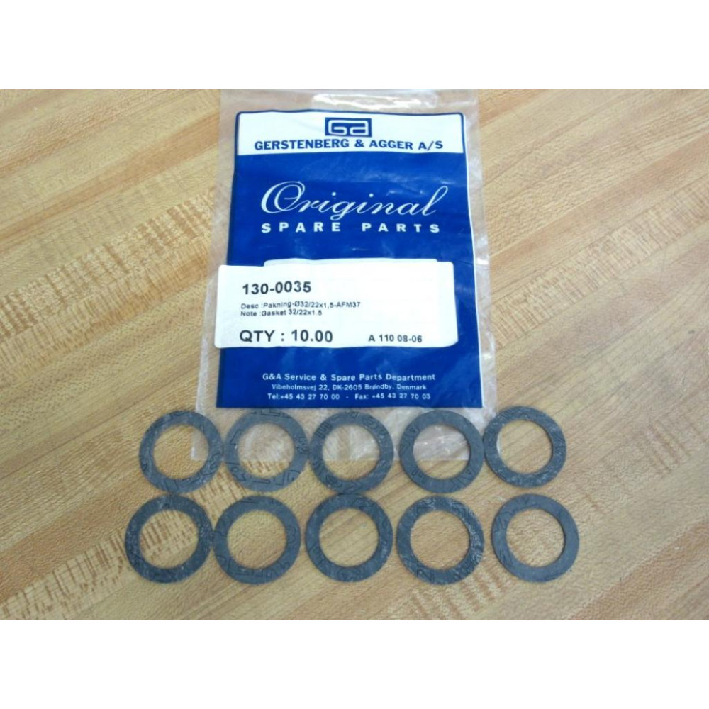 Gerstenberg & Agger 130-0035 Gasket 1300035 (Pack of 10) Gerstenberg & Agger 130-0035 Gasket 1300035 (Pack of 10)