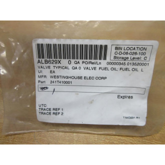 Kepner Products 241T410001 Westinghouse Valve 1308D 18-10