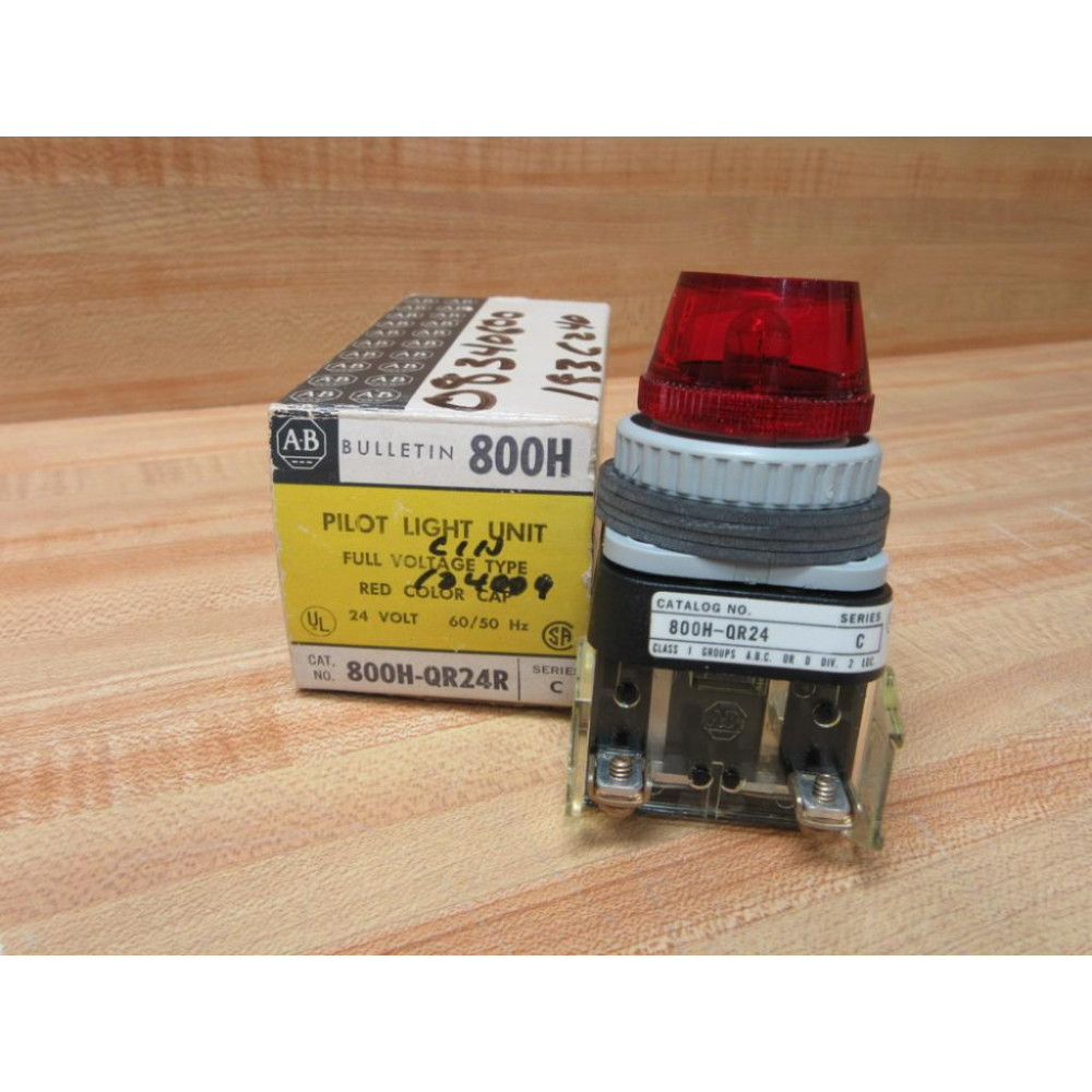 Allen Bradley 800H-QR24R Pilot Light 800HQR24R Allen Bradley 800H-QR24R Pilot Light 800HQR24R