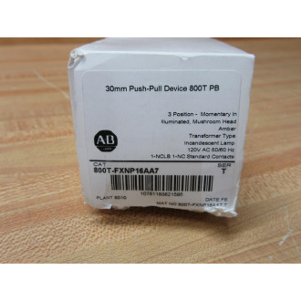 Allen Bradley 800T-FXNP16AA7 Push-Pull Device Illum.
