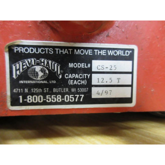 Hevi-Haul CS-25 Compact Swivel Machinery Skate CS25 - New No Box