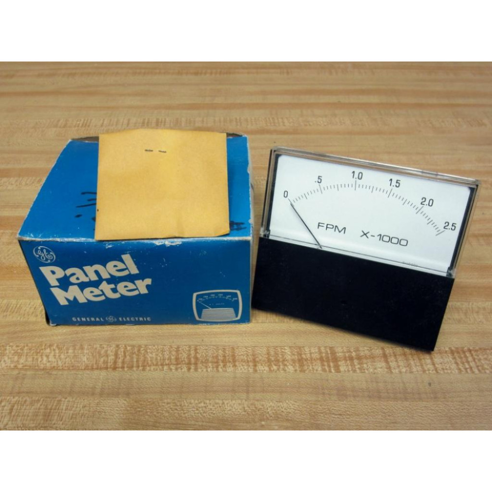 General Electric 251 GE 4.5" Panel Meter 0-2.5 FPM X-1000 General Electric 251 GE 4.5" Panel Meter 0-2.5 FPM X-1000