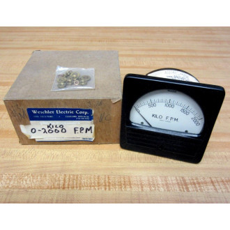 Weschler RX-371 4.5" Panel Meter RX371 0-2000 Kilo F.P.M.