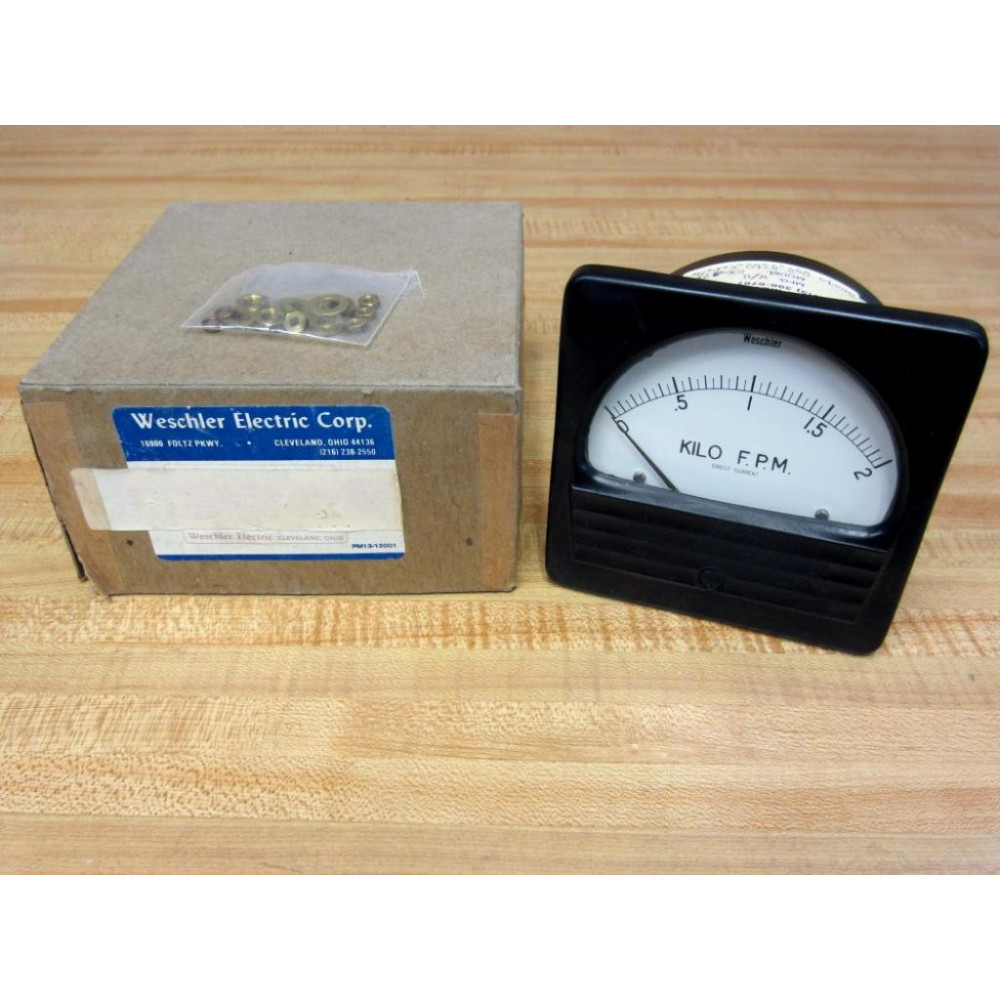 Weschler RX-371 4.5" Panel Meter RX371 0-2 Kilo F.P.M. Weschler RX-371 4.5" Panel Meter RX371 0-2 Kilo F.P.M.