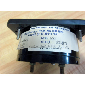 Weschler RX-371 4.5" Panel Meter RX371 0-2 Kilo F.P.M.