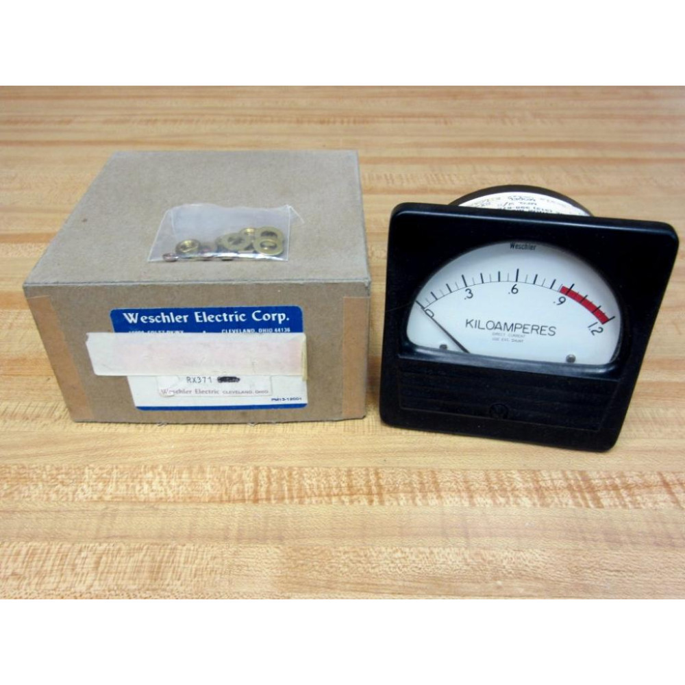 Weschler RX-371 4.5" Panel Meter RX371 0-1.2 Kiloamps Weschler RX-371 4.5" Panel Meter RX371 0-1.2 Kiloamps