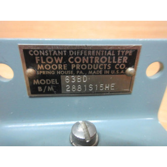 Moore Products 63BD Flow Controller - New No Box