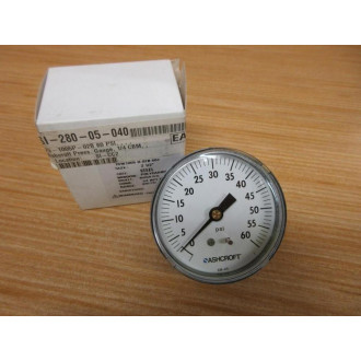 Ashcroft 25W1005 H 02B 60 Pressure Gauge 25W-1005H-02B-60
