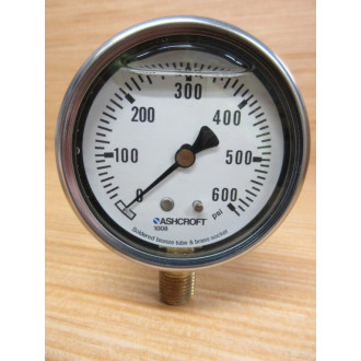 Ashcroft 63 1008 AL 02L 600 Pressure Gauge 631008AL02L600