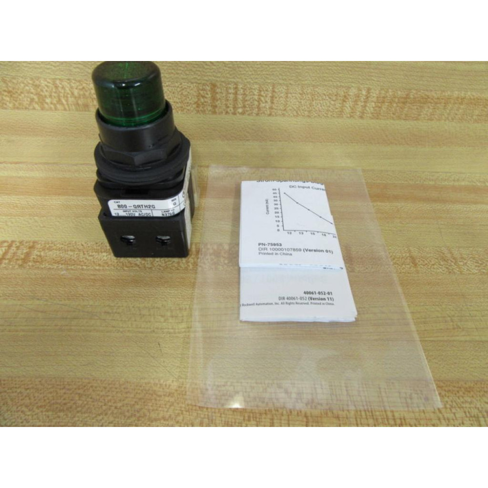 Allen Bradley 800H-QRTH2G Green Button W800TC-N374,800T-XA - New No Box