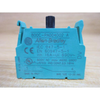 Allen Bradley 800C-PA004002 Contact Block 800CPA004002 - New No Box