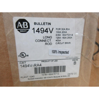 Allen Bradley 1494V-RA4 Long Connect Rod 1494VRA4