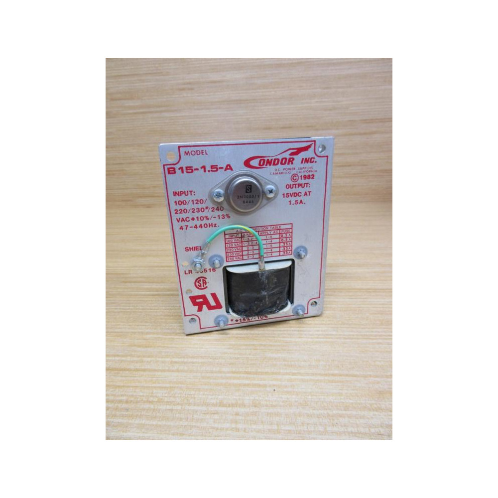 Condor B15-1.5-A Power Supply B1515A - New No Box