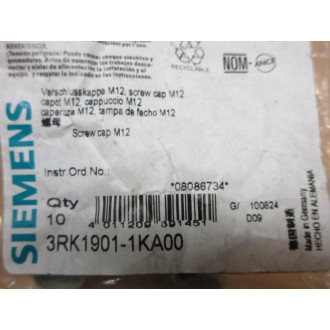 Siemens 3RK1901-1KA00 Screw Cap 3RK19011KA00 (Pack of 10)