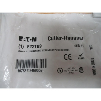 Eaton E22-TB9 Cutler Hammer Amber Push Button E22TB9