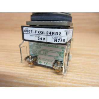 Allen Bradley 800T-FXQL24RD2 Button W 800T-NL24, 800T-XD2
