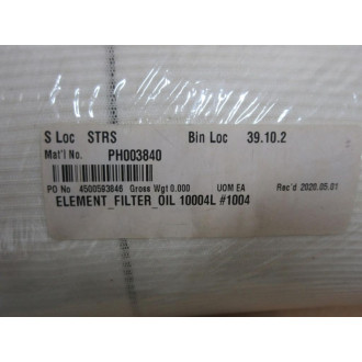 Harvard 1004 Filter Element 10004L - New No Box