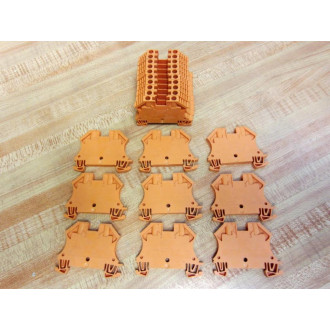 Allen Bradley 1492-J4 Block 1492J4 Orange (Pack of 19) - New No Box