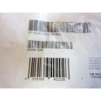 Siemens 6GK1905-0FA00 Profibus M12 78" Connecting CableConnector ET200