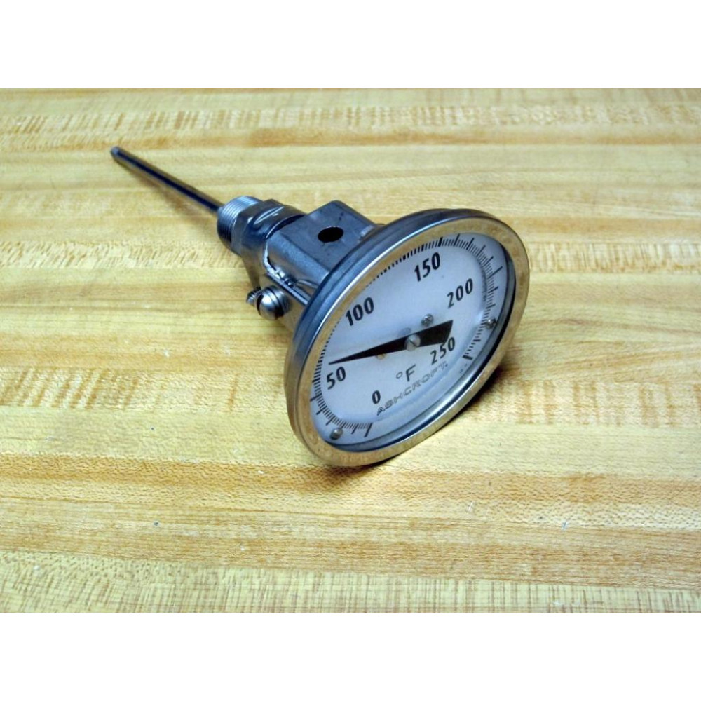 Ashcroft 2502874 Bimetallic Temperature Gauge 0-250°F Model E - New No Box Ashcroft 2502874 Bimetallic Temperature Gauge 0-250°F Model E - New No Box