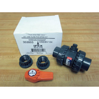Ipex 353003 34" PVC True Union Ball Valve W 34" Threaded Inserts