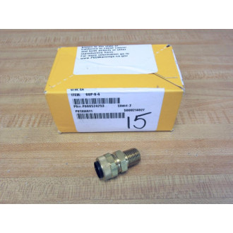 Parker 68P-8-4 14x12 Male Pipe Brass Compression Connector 68P84 (Pack of 15)