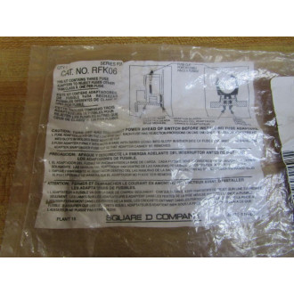 Square D RFK06 Schneider Electric Fuse Adaptor, Clip Kit