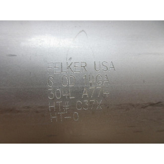 Felker C37X 6" Tee 6 OD 14GA - New No Box