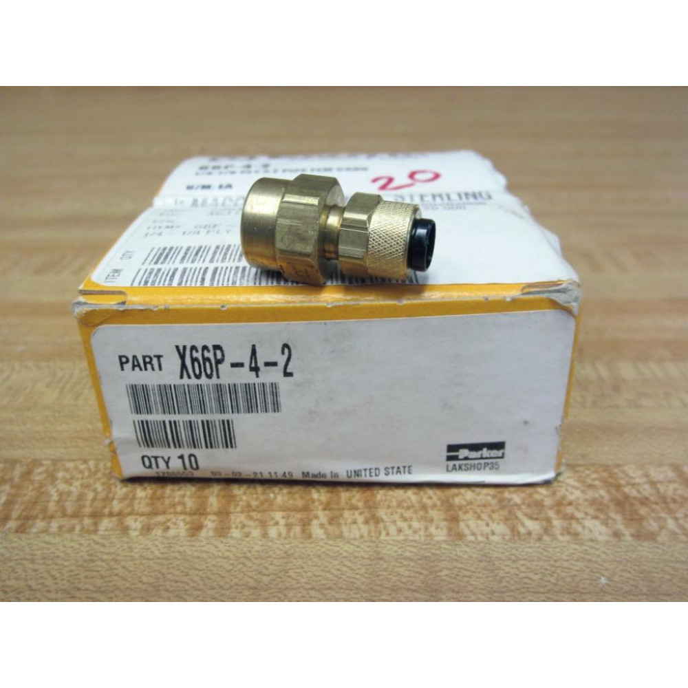Parker 66P-4-2 14x18 FPipe Connector 66P42 (Pack of 10) Parker 66P-4-2 14x18 FPipe Connector 66P42 (Pack of 10)