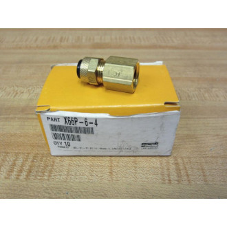 Parker X66P-6-4 Brass Female Fitting X66P64 (Pack of 10)