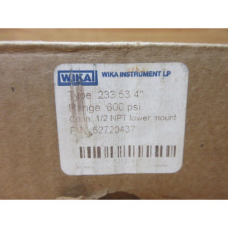 Wika 52720437 Pressure Gauge 233.53