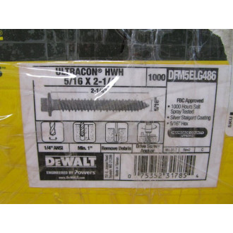 DeWalt DFM5ELG486 Ultracon HWH Tapcon Anchor 516 X 2-14 (Pack of 1000)