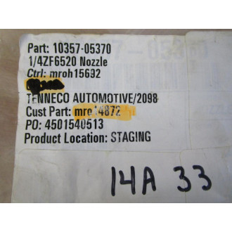 Bex 14ZF6520 Zip Tip Spray Nozzle MRO14872 - New No Box