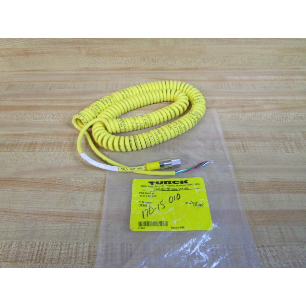 Turck KB 3T-3.3S90-SP MicroFast Molded Cordset U2398-1