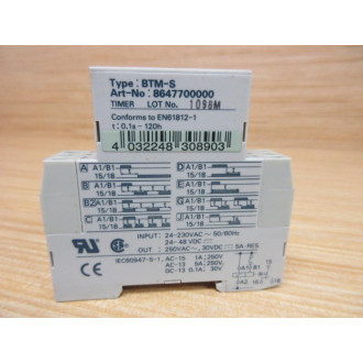 Weidmuller BTM-S Timer 8647700000 - New No Box