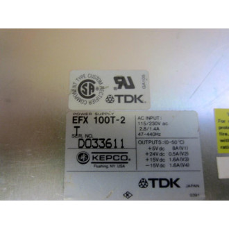 KepcoTDK EFX 100T-2 Power Supply EFX100T2 - Used