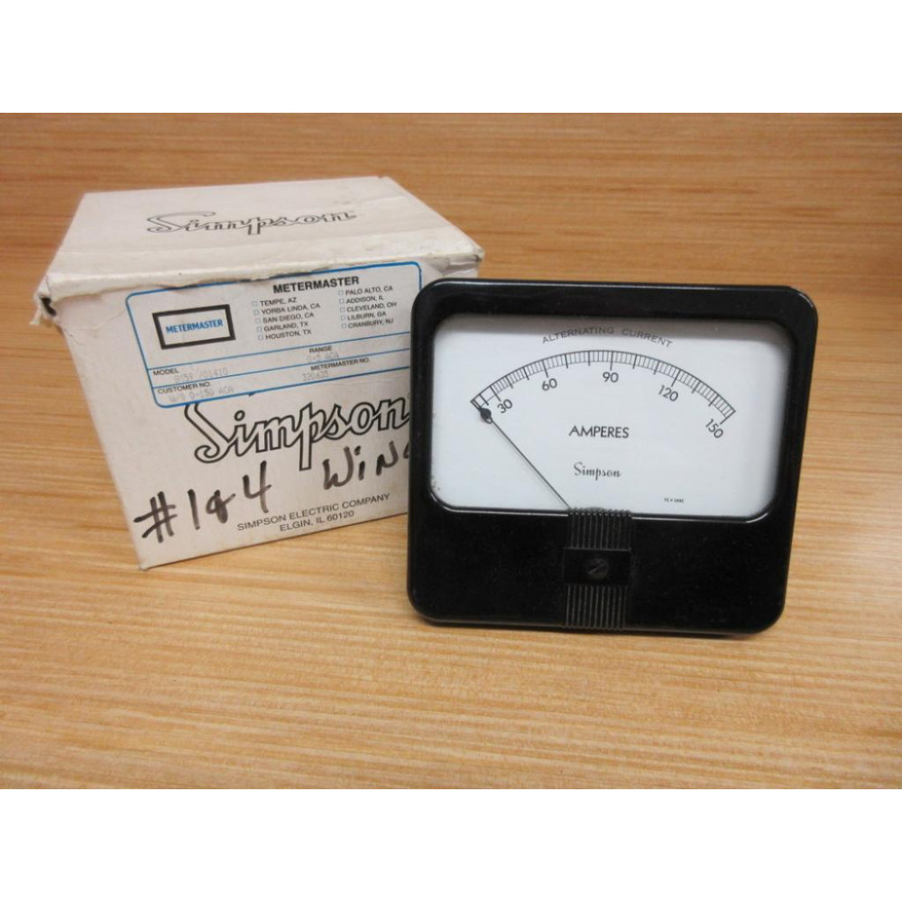Simpson 01410 Metermaster Ammeter WS 0-150 ACA
