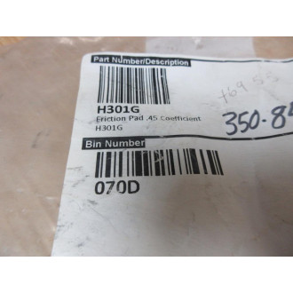 Montalvo H301G Select Part Friction Pad 4511 (Pack of 4)